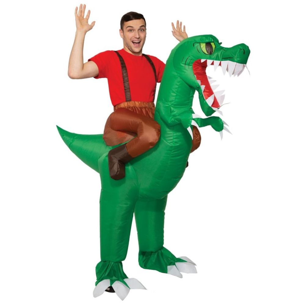 Dinosaurio hinchable para montar