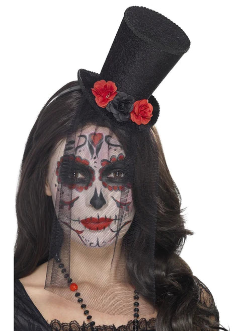 Mini Sombrero de Copa del Día de Muertos