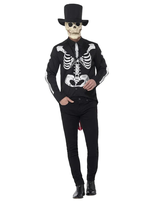 Disfraz de esqueleto señor del Día de Muertos XL
