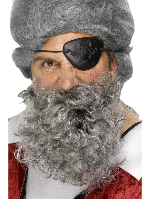 Barba de pirata de lujo, gris claro