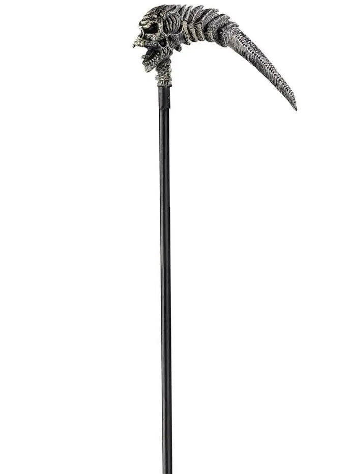 Hoz de plástico con calavera de 47″