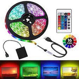 LED Strip Light w/60 Red, Green, Blue LEDs; Length 2M; Remote