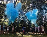 CAÑÓN DE CONFETI Y POLVO REVELACIÓN DE GÉNERO AZUL DE 12"