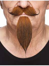 Bigotes con barba Bronce