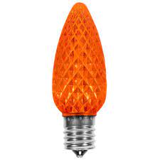 Luces LED de cadena UL 35ct C6, cable naranja/negro