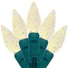 Luces LED de cadena UL 35ct C6, cable naranja/negro