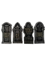 Set de lápidas de 4 piezas - 41,9 cm - Entra si te atreves