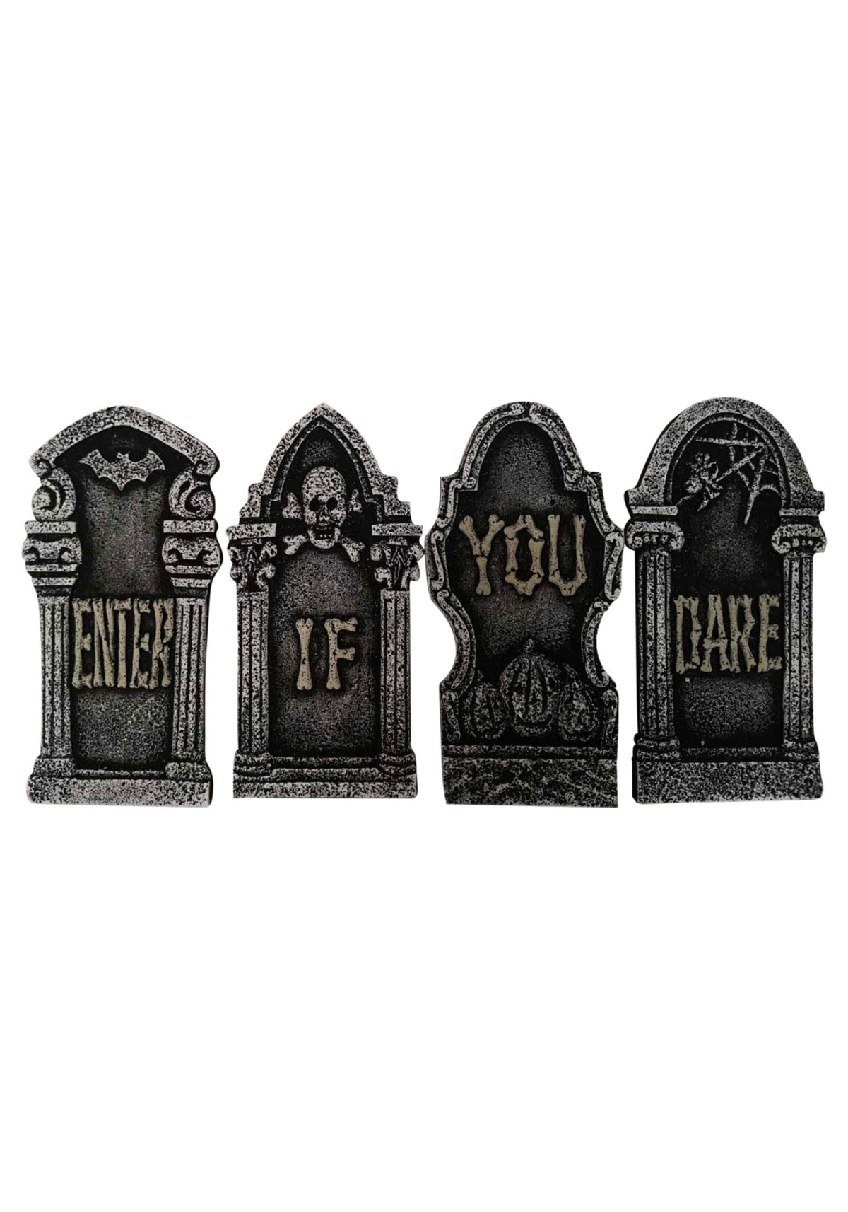 Set de lápidas de 4 piezas - 41,9 cm - Entra si te atreves