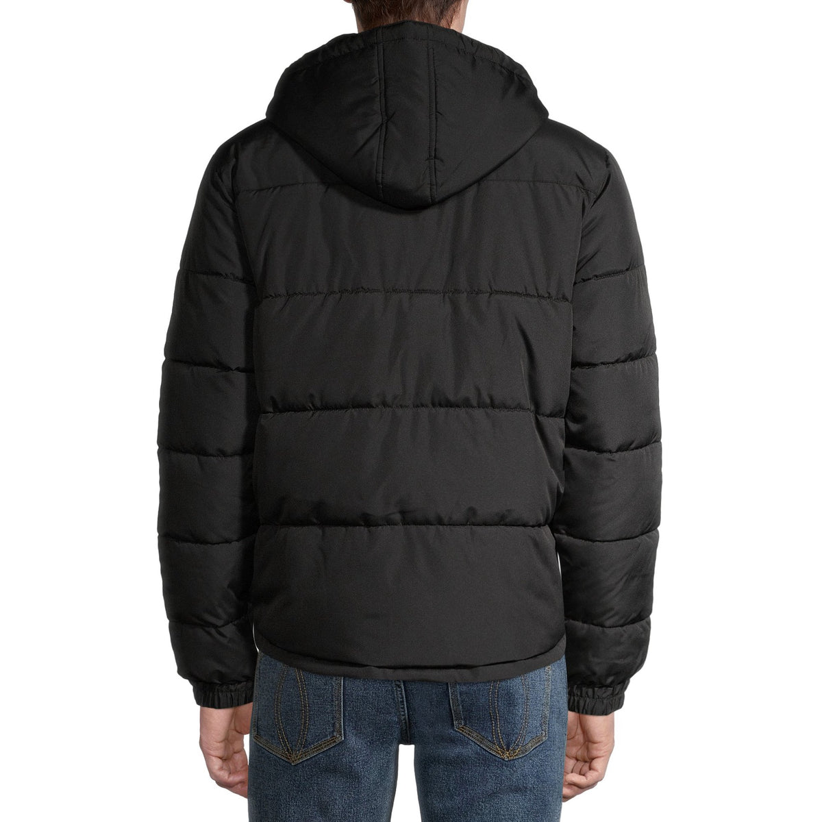 Puffer Clásico Con Polar Cálido Negro