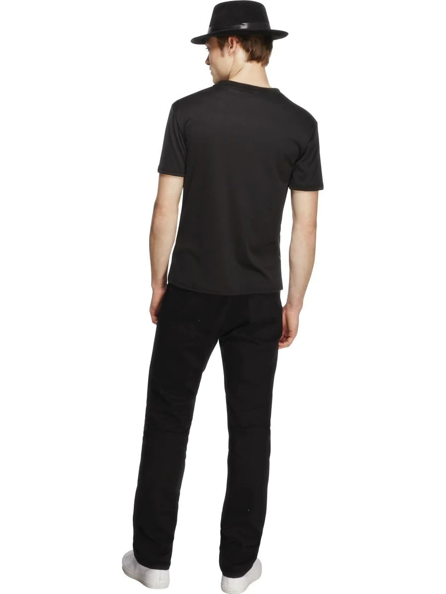 Camiseta con estampado de gánster masculino con fiebre instantánea