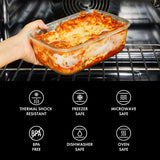 Recipiente rectangular de vidrio de 3.5 tazas con sello inteligente Good Grips de OXO