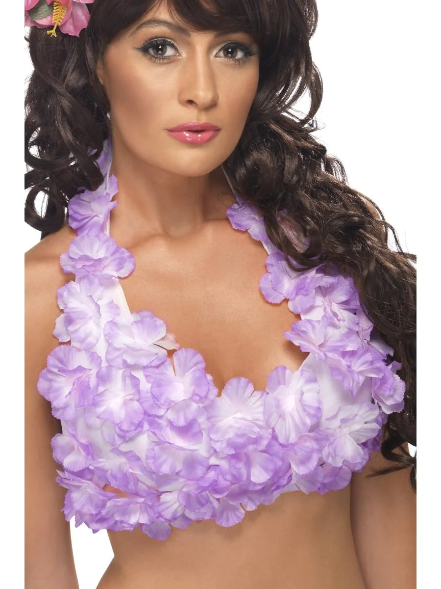Top halter con estampado hawaiano