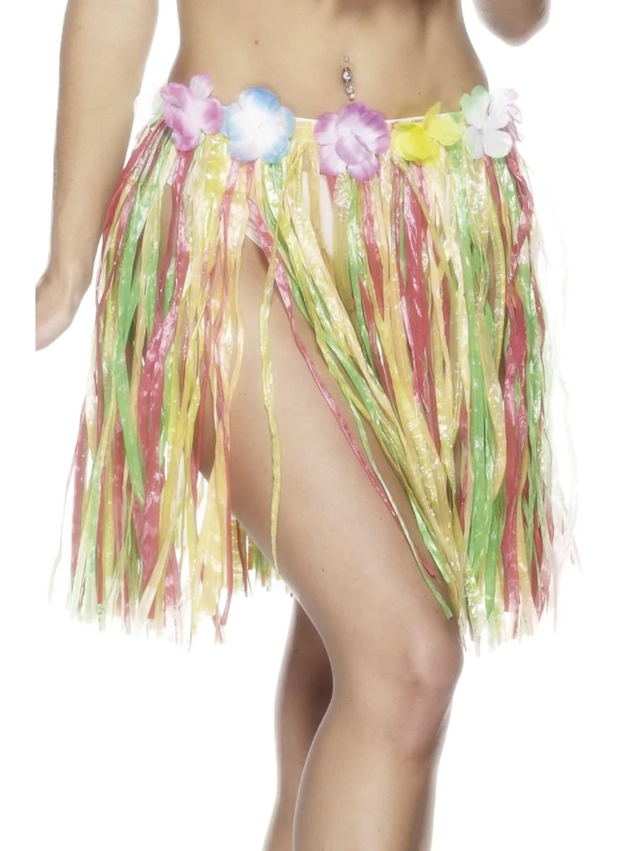 Falda Hula Hawaiana, Multicolor, Pequeña