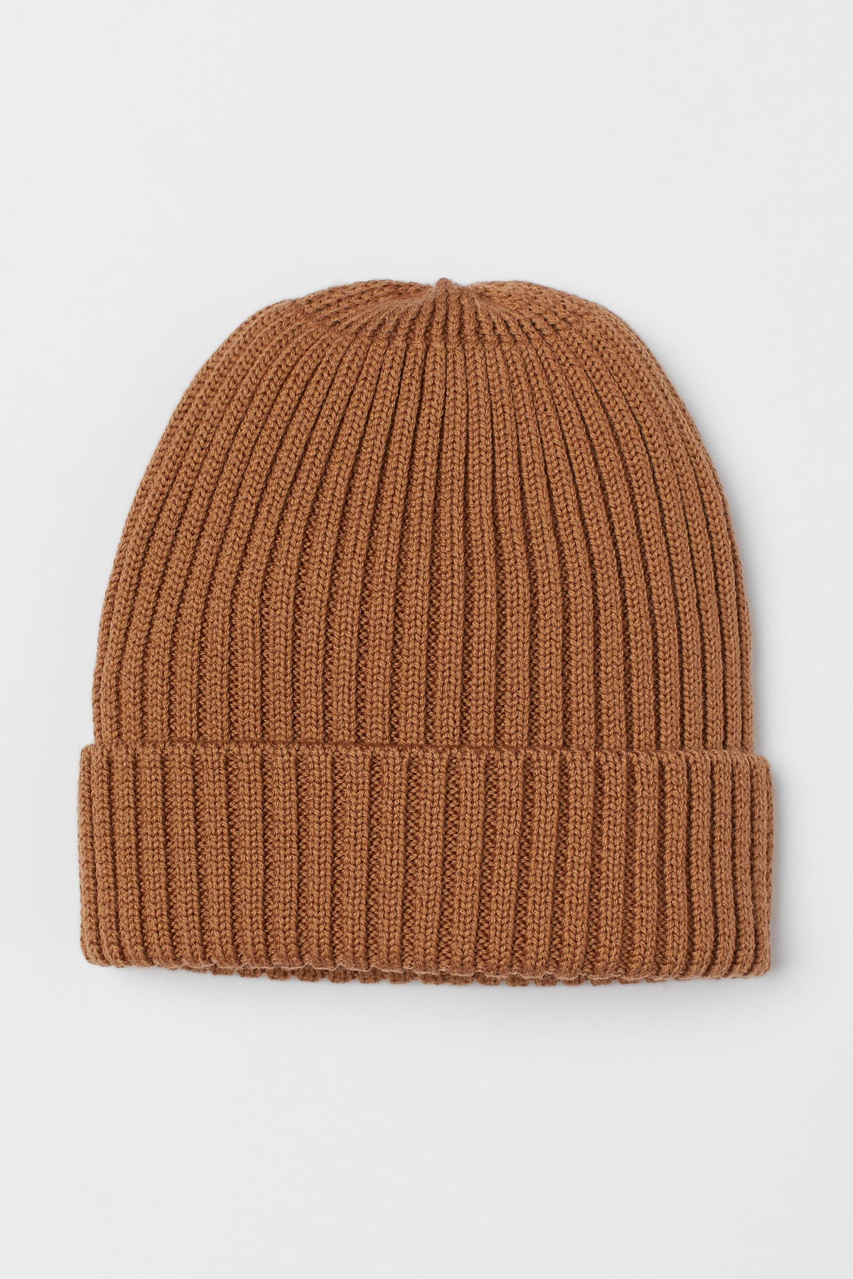 GORRO DE PUNTO ACRÍLICO SUPERELLÁSTICO CON VUELTA - MARRÓN