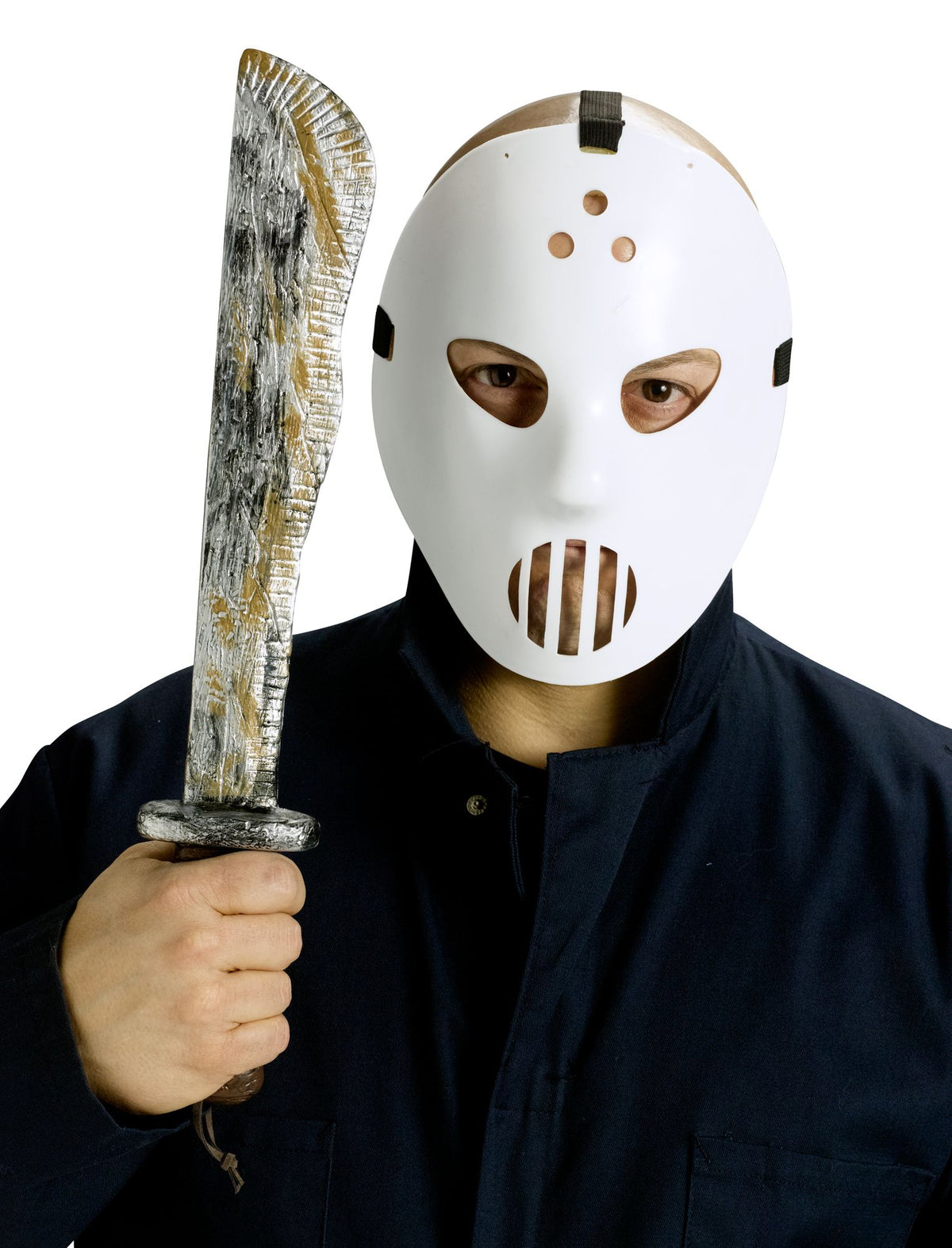 Set de máscara de hockey y machete