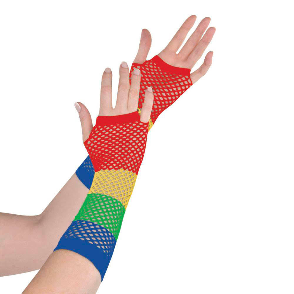 Guantes Largos de Rejilla Arcoíris