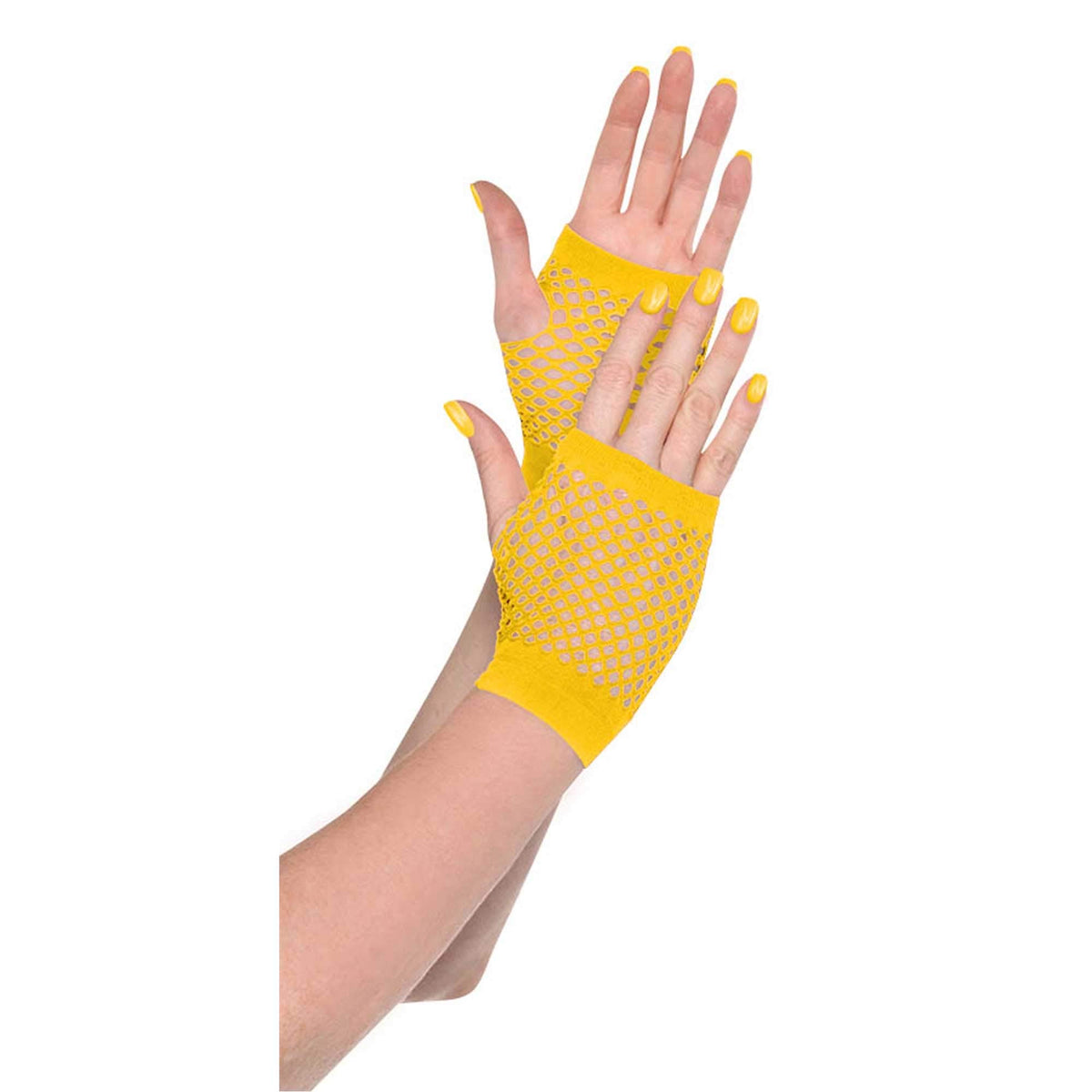 Guantes de rejilla amarillos