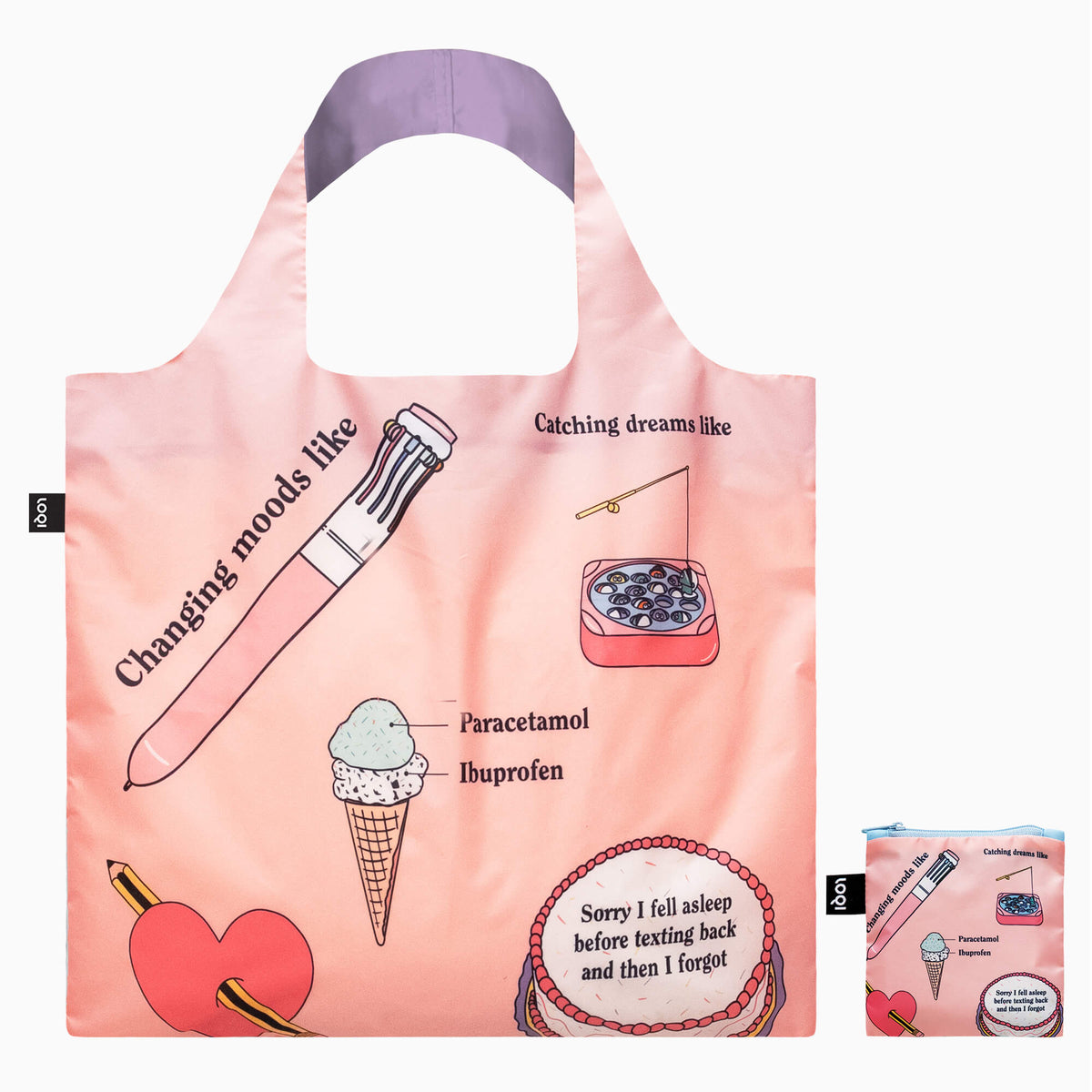 Bolso de Giulia con estampado de corazones