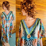 Long kaftan Multi Animal Print
