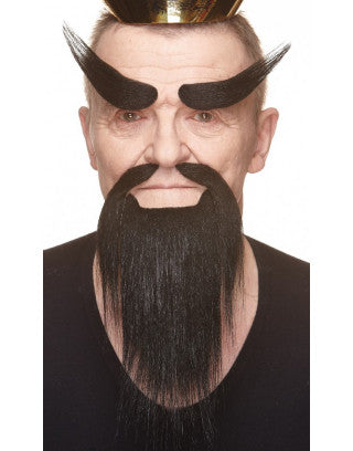 Bigotes con barbas y cejas negras