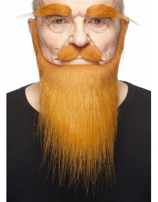 Bigotes con Barbas y Cejas Bronce