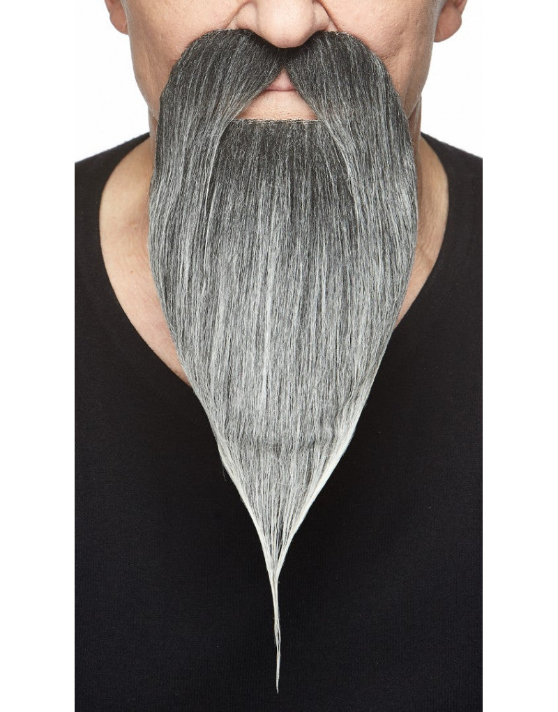 Bigotes con barba gris