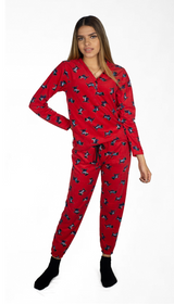 Conjunto de jogger Hensley grúa carmesí