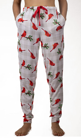 Pantalón de salón Hacci gris con pájaros