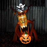 8 pies de altura inflable de Halloween para exteriores con calabaza y fantasma