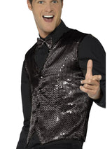 Chaleco de lentejuelas, negro