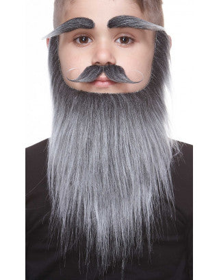 Bigotes pequeños con barbas y cejas grises