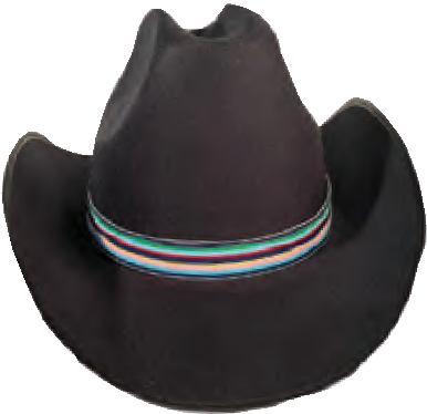 Permafelt Cowboy W/ Striped Band