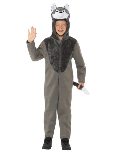 Disfraz de lobo, gris