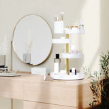 Organizador de cosméticos Pirouette blanco/latón