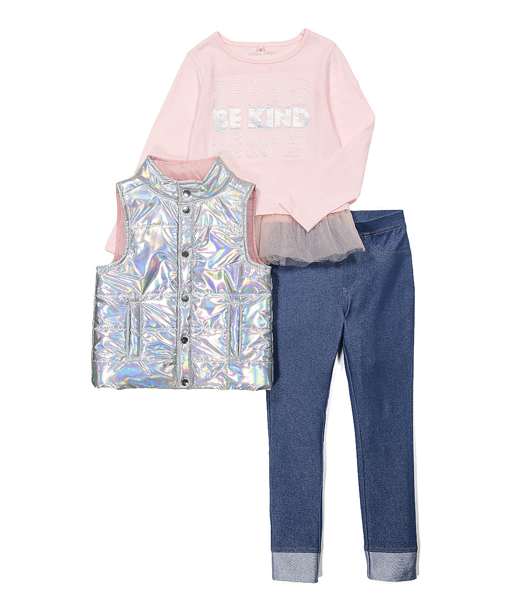 Conjunto de chaleco de 3 piezas "Be Kind"